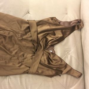 Cache lined brown prom party dress size 6